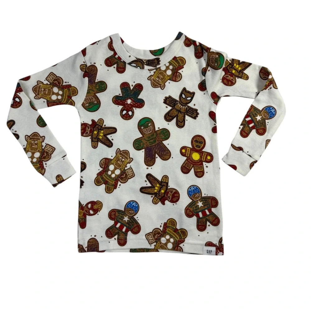 Baby Gap Marvel Gingerbread Man Pajamas Long Sleeve Pants Set Kids‎ Size 2